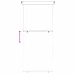 vidaXL Store latéral de balcon 100  polyester fer acier