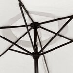 vidaXL Parasol de jardin en porte-à-faux avec LED 3 m blanc sable