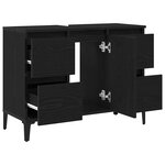 vidaXL Armoire d'évier Chêne noir 80 x 33 x 60 cm Bois d'ingénierie