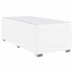 vidaXL Cadre de lit avec matelas Blanc 80 x 200 cm tissu