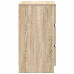 vidaXL Table de chevet avec 3 tiroirs chêne sonoma 39x35x65 cm
