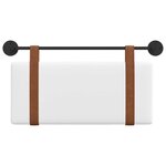 vidaXL Tête de lit suspendue Blanc PU antique