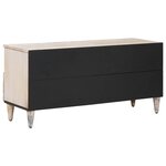 vidaXL Meuble TV Blanc 100 x 33 5 x 46 cm Bois de mangue massif