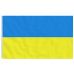 vidaXL Drapeau de l'Ukraine et mât 5 55 m aluminium