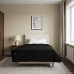 vidaXL Duvet d'été simple Matelassé Noir 140 x 200 cm