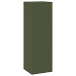 vidaXL Supports de Plantes d'Extérieur Pilier 2 Pièces Vert Olive 24x24x75 cm Acier