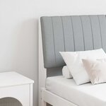 vidaXL Tête de lit capitonnée Gris clair 135 cm Pin massif