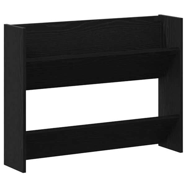 vidaXL Cabinet à chaussures avec étagère Chêne noir 85 x 18 x 90 cm