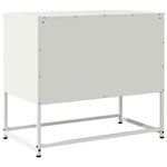vidaXL Meuble TV blanc 68 5x39x60 5 cm acier