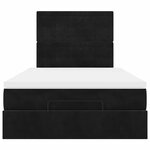 vidaXL Cadre de lit ottoman avec matelas noir 120x200 cm velours