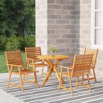 vidaXL Ensemble de salle à manger de jardin 5 Pièces Bois d'acacia solide