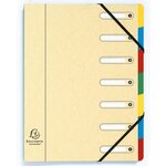 Trieur Harmonika® À Fenêtres Avec Élastiques Véritable Carte Lustrée 7 Compartiments - Couleurs Assorties - X 8 - Exacompta