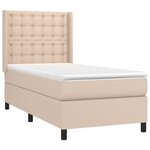 vidaXL Sommier à lattes de lit matelas LED Cappuccino 90x200cm