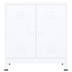 vidaXL Coffre de rangement industriel Blanc 90x40x100 cm Acier