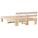 vidaXL Cadre de Lit avec Tête de Lit 150x200 cm Bois Massif Pin