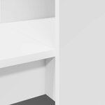 vidaXL Bureau avec étagère Blanc 122 x 67 x 145 cm Bois d'ingénierie