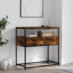 vidaXL Table console chêne fumé 75x40x75 cm bois d'ingénierie