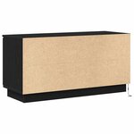 vidaXL Meuble TV avec LED Chêne noir 100 x 38 x 49 cm