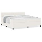 vidaXL Lit à ressorts Crème et Blanc 203 x 200 x 88 cm