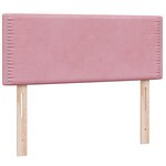 vidaXL Sommier à lattes de lit avec matelas rose 120x220 cm velours