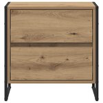 vidaXL Table de chevet avec tiroir Chêne artisan 50 x 39 5 x 50 cm