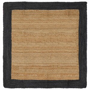vidaXL Tapis de surface Gris foncé 120 x 120 cm Jute