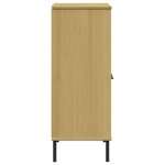 vidaXL Bibliothèque avec pieds en métal Marron 90x35x90 5 cm Bois OSLO