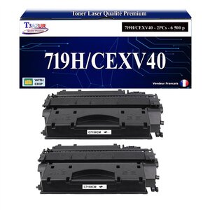 T3AZUR -Lot de 2 Toners compatibles avec Canon 719H/CEXV40 (3480B002/3480B006) pour Canon MF5940DN MF5980DW MF6140DN MF6180DW Noir