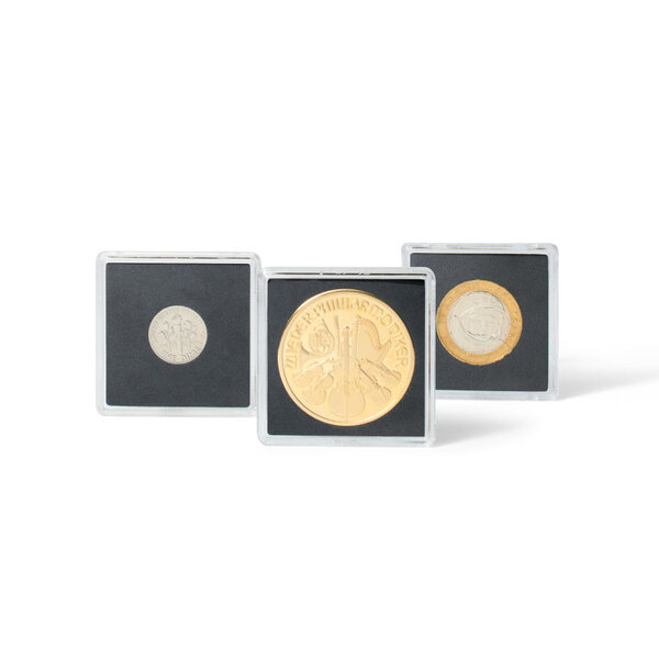 Capsules numismatiques carrées Quadrum 11mm.