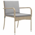 vidaXL Ensemble de jardin Beige polyrotin