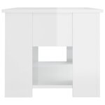 vidaXL Table basse blanc brillant 79x49x41 cm bois d'ingénierie