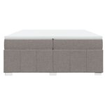 vidaXL Sommier à lattes de lit avec matelas Taupe 200x200 cm Tissu