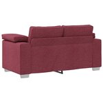 vidaXL Canapé 3 Pièces Rouge Vent 219 x 80 x 82 cm Tissu en lin mélangé