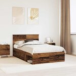 vidaXL Cadre de lit Bois ancien 120 x 200 cm Bois d'ingénierie