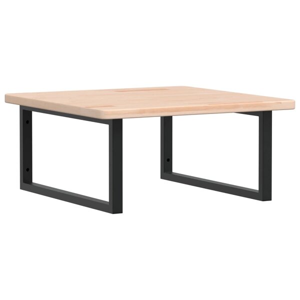 vidaXL Étagère de vasque murale acier et bois de chêne massif