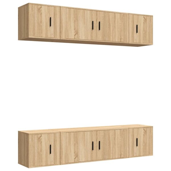 vidaXL Ensemble de meubles TV 6 Pièces Chêne sonoma Bois d'ingénierie