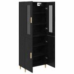 vidaXL Haut Armoire Chêne noir 69 5 x 34 x 180 cm