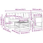 vidaXL Ensemble de canapés d'extérieur 5 Pièces Naturel et Crème