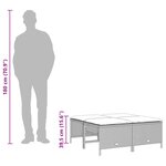 vidaXL Salon de jardin 5 Pièces avec coussins gris résine tressée