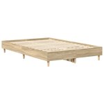 vidaXL Cadre de lit sans matelas chêne sonoma 135x190 cm