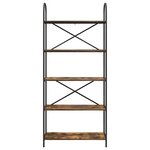 vidaXL Étagère Chêne fumé 80 x 30 x 183 cm Bois d'ingénierie