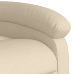 vidaXL Fauteuil inclinable de massage crème tissu