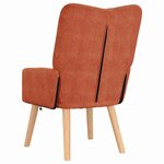 vidaXL Fauteuil relaxant Rouge orange 63 x 67 x 94 cm tissu