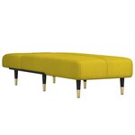 vidaXL Chaise longue jaune velours
