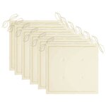 vidaXL Chaises pliables de jardin lot de 6 avec coussins Bois d'acacia