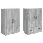 vidaXL Ensemble de Meubles 2 Pièces Sonoma gris Bois d'ingénierie
