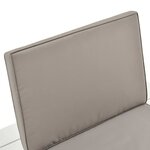 Vidaxl chaise de salon de jardin avec coussin plastique blanc