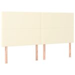 vidaXL Cadre de lit avec tête de lit Crème 160x200 cm Similicuir