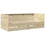 vidaXL Lit de jour et tiroirs chêne sonoma 75x190cm bois d'ingénierie