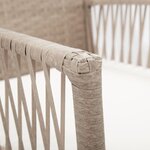 vidaXL Fauteuils de jardin avec coussins 2 Pièces Beige Résine tressée